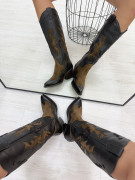 BOTAS COWBOY COMBINADAS MARRÓN