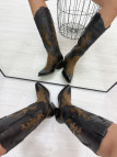 BOTAS COWBOY COMBINADAS MARRÓN BOTAS COWBOY COMBINADAS MARRÓN