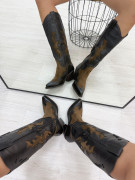 BOTAS COWBOY COMBINADAS MARRÓN