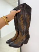 BOTAS COWBOY COMBINADAS MARRÓN