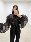 CAMISA ABULLONADA JOYA NEGRA CAMISA ABULLONADA JOYA NEGRA