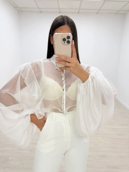 CAMISA ABULLONADA JOYA BLANCA