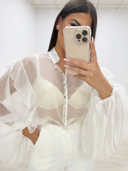 CAMISA ABULLONADA JOYA BLANCA