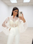 CAMISA ABULLONADA JOYA BLANCA CAMISA ABULLONADA JOYA BLANCA