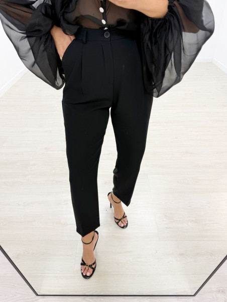 PANTALÓN EXCLUSIVO DE VESTIR SLOUCHY NEGRO