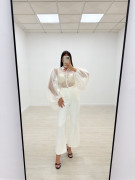 PANTALÓN EXCLUSIVO DE VESTIR BLANCO ROTO