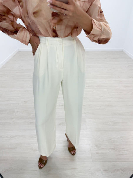 PANTALÓN EXCLUSIVO DE VESTIR CREMA