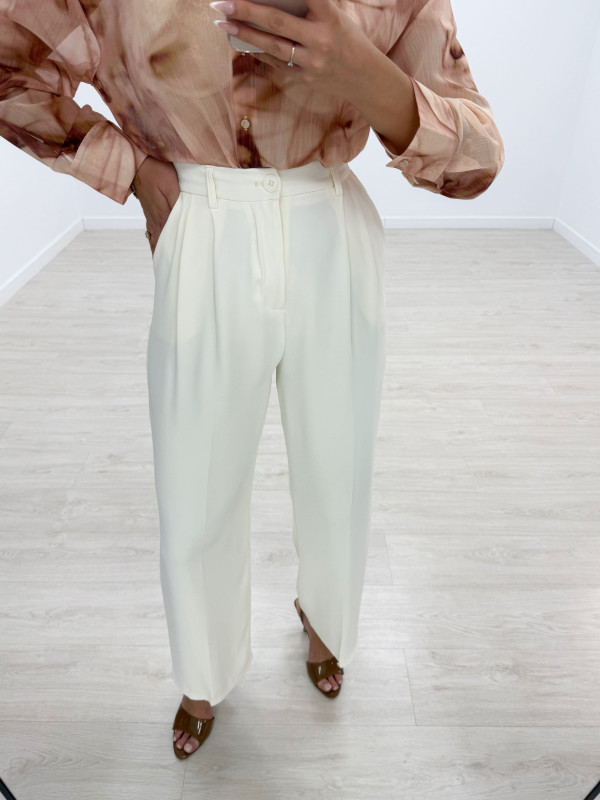 PANTALÓN EXCLUSIVO DE VESTIR CREMA