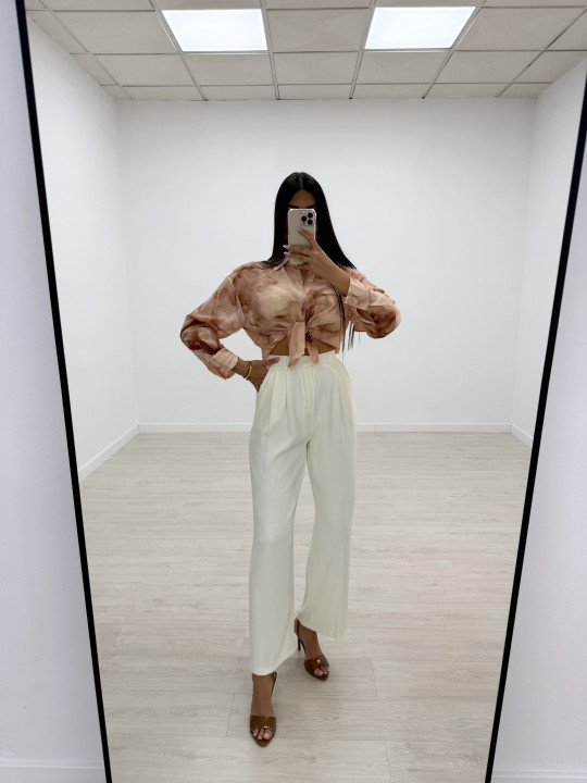 PANTALÓN EXCLUSIVO DE VESTIR CREMA