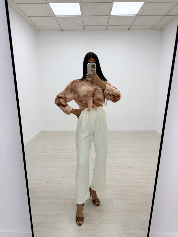 PANTALÓN EXCLUSIVO DE VESTIR CREMA