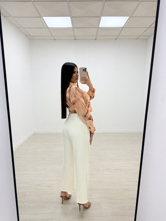 PANTALÓN EXCLUSIVO DE VESTIR CREMA