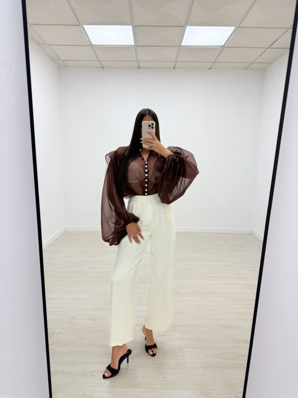 PANTALÓN EXCLUSIVO DE VESTIR CREMA