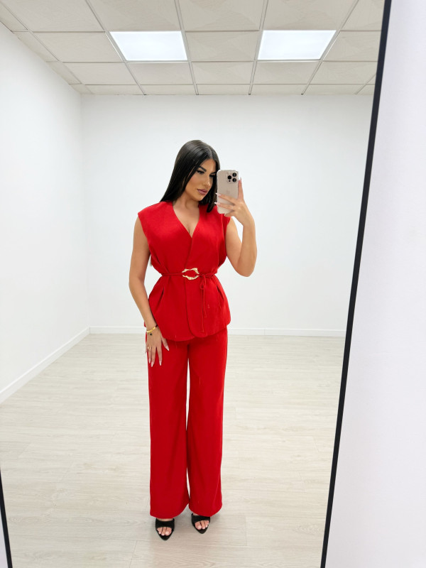 CONJUNTO HEBILLA EXCLUSIVO ROJO