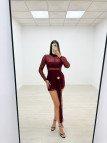 VESTIDO CHANCESS BURDEOS VESTIDO CHANCESS BURDEOS