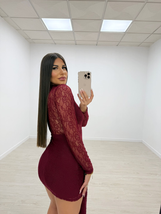 VESTIDO CHANCESS BURDEOS VESTIDO CHANCESS BURDEOS