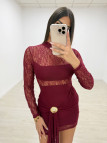 VESTIDO CHANCESS BURDEOS VESTIDO CHANCESS BURDEOS