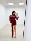 VESTIDO CHANCESS BURDEOS VESTIDO CHANCESS BURDEOS