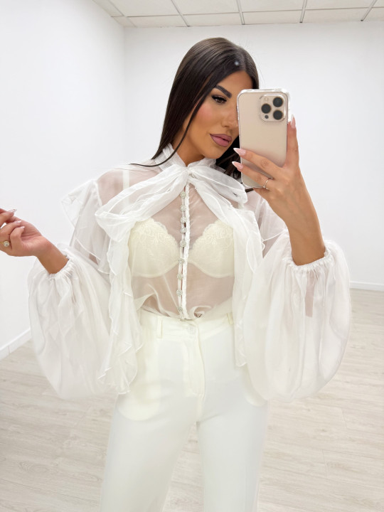 CAMISA ABULLONADA JOYA BLANCA CAMISA ABULLONADA JOYA BLANCA