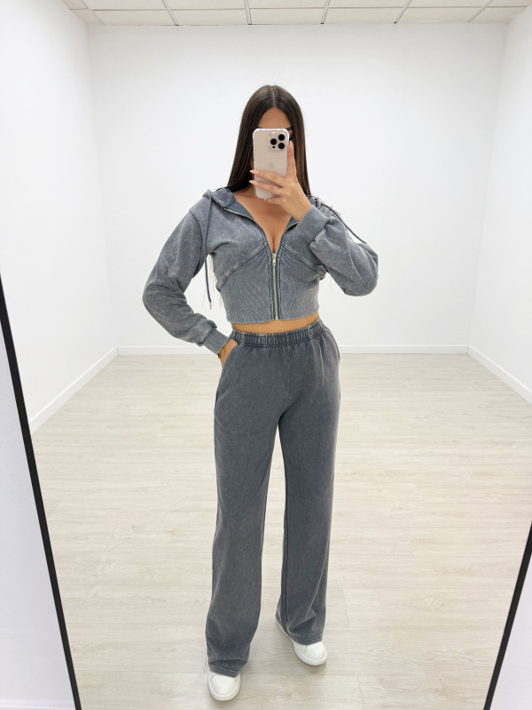 SUDADERA CORSÉ GRIS LAVADO