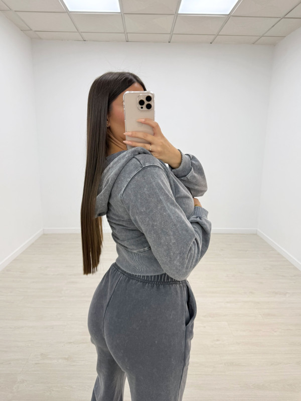 SUDADERA CORSÉ GRIS LAVADO