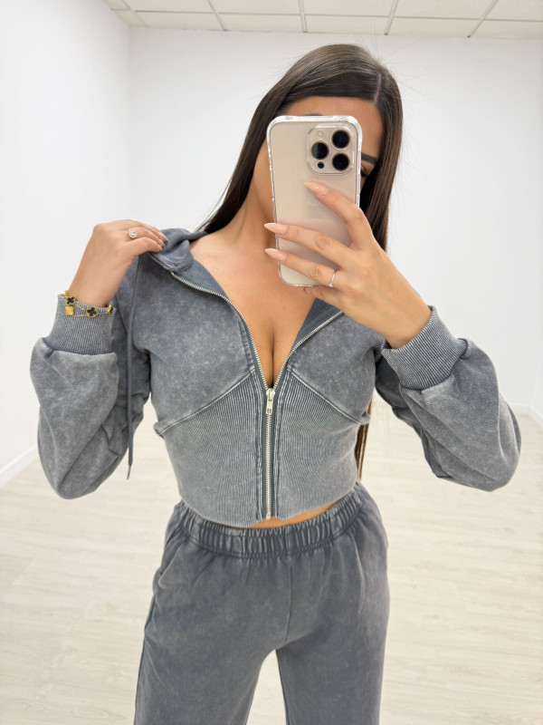 SUDADERA CORSÉ GRIS LAVADO