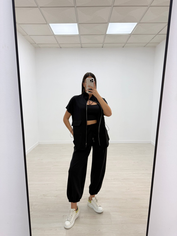 PANTALÓN CHÁNDAL PUÑO NEGRO