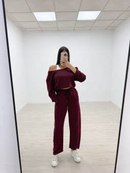 PANTALÓN CHÁNDAL BALLON BURDEOS