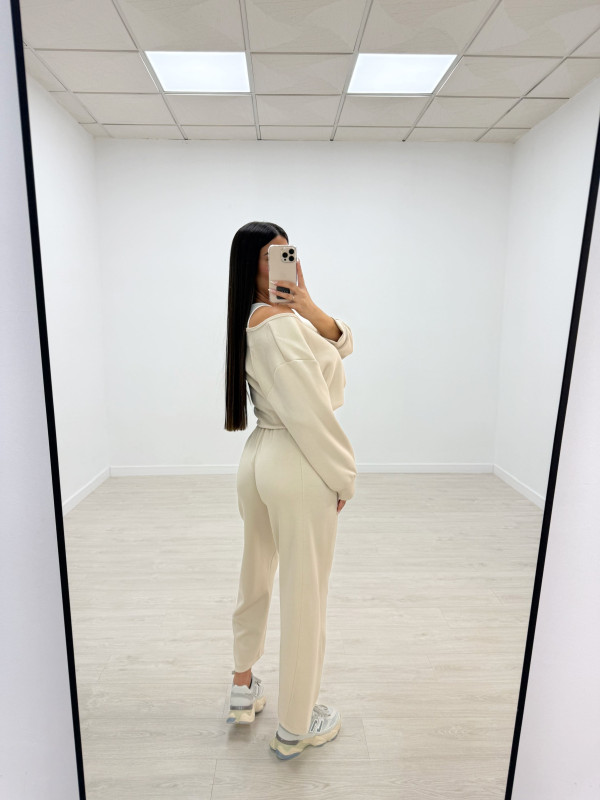 PANTALÓN CHÁNDAL BALLON BEIGE