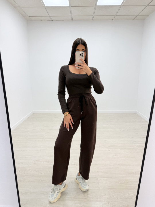 PANTALÓN CHÁNDAL BALLON MARRÓN