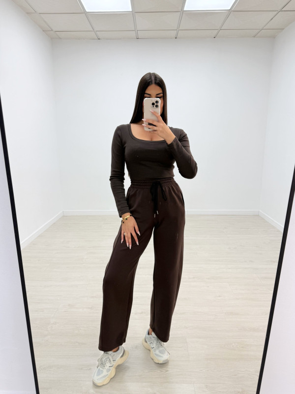 PANTALÓN CHÁNDAL BALLON MARRÓN