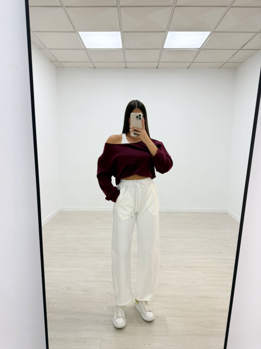 SUDADERA + TOP BURDEOS