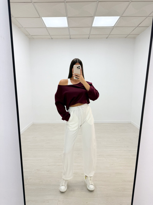 SUDADERA + TOP BURDEOS