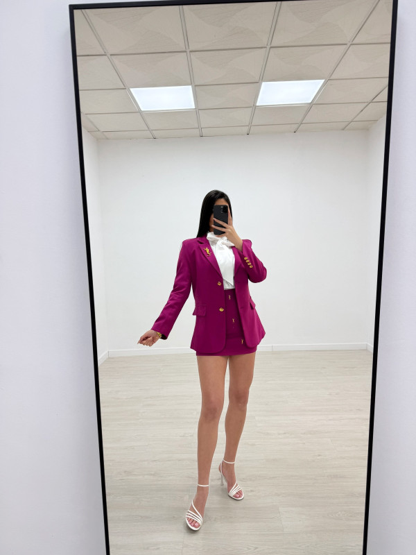 TRAJE FALDA YSL ROSA