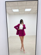 TRAJE FALDA YSL ROSA