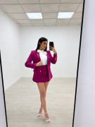 TRAJE FALDA YSL ROSA
