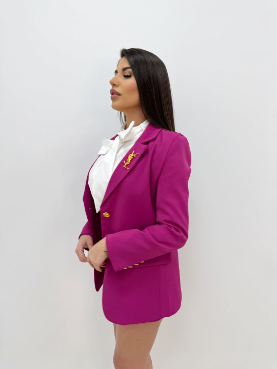 TRAJE FALDA YSL ROSA