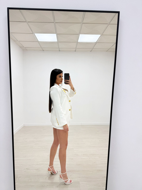 TRAJE FALDA YSL BLANCO