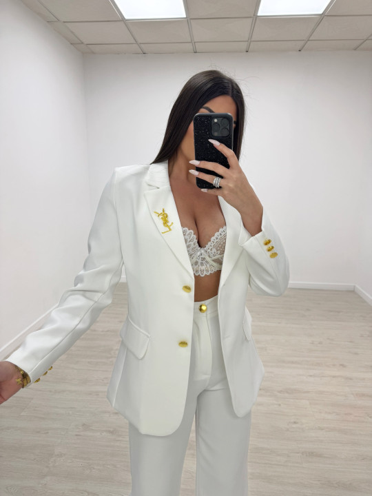 TRAJE YSL BLANCO TRAJE YSL BLANCO