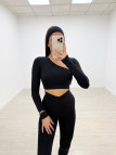 CONJUNTO DEPORTIVO ASIMÉTRICO NEGRO CONJUNTO DEPORTIVO ASIMÉTRICO NEGRO