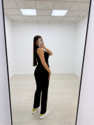 PANTALÓN CHÁNDAL BRILLO NEGRO