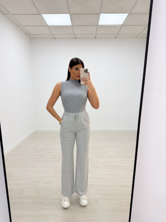 PANTALÓN CHÁNDAL BRILLO GRIS