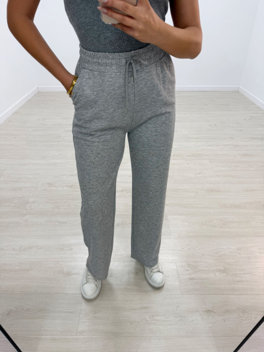 PANTALÓN CHÁNDAL BRILLO GRIS