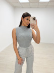 PANTALÓN CHÁNDAL BRILLO GRIS