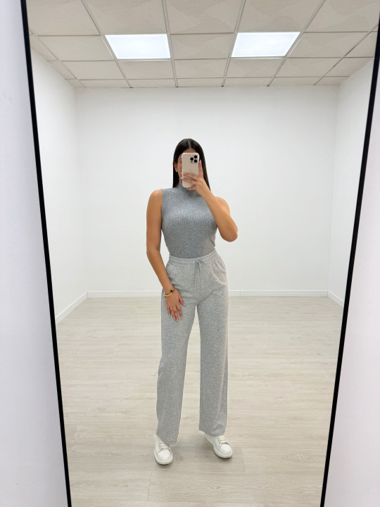 PANTALÓN CHÁNDAL BRILLO GRIS