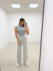 PANTALÓN CHÁNDAL BRILLO GRIS