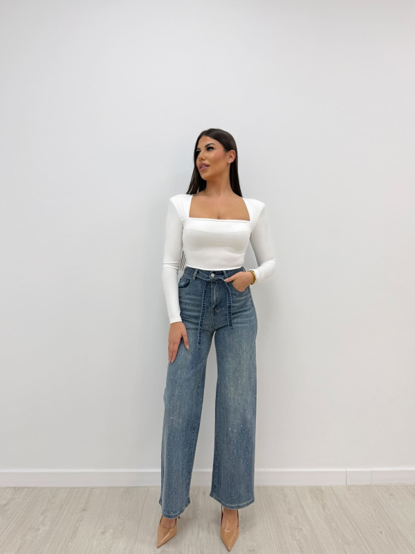 PANTALÓN VAQUEROVWIDE LEG BRILLO-82