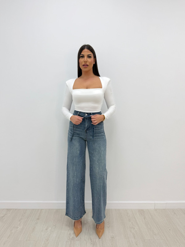 PANTALÓN VAQUEROVWIDE LEG BRILLO-82