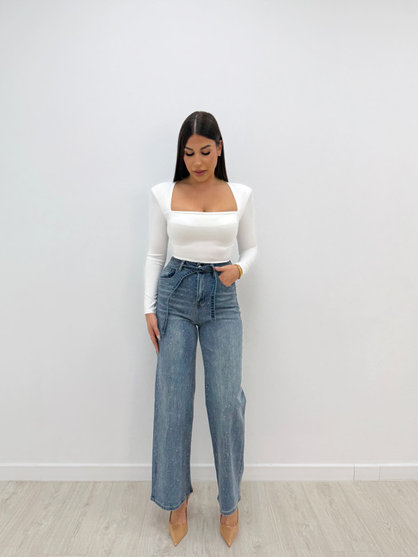 PANTALÓN VAQUEROVWIDE LEG BRILLO-82