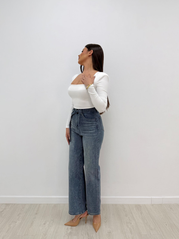 PANTALÓN VAQUEROVWIDE LEG BRILLO-82