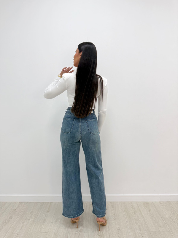 PANTALÓN VAQUEROVWIDE LEG BRILLO-82